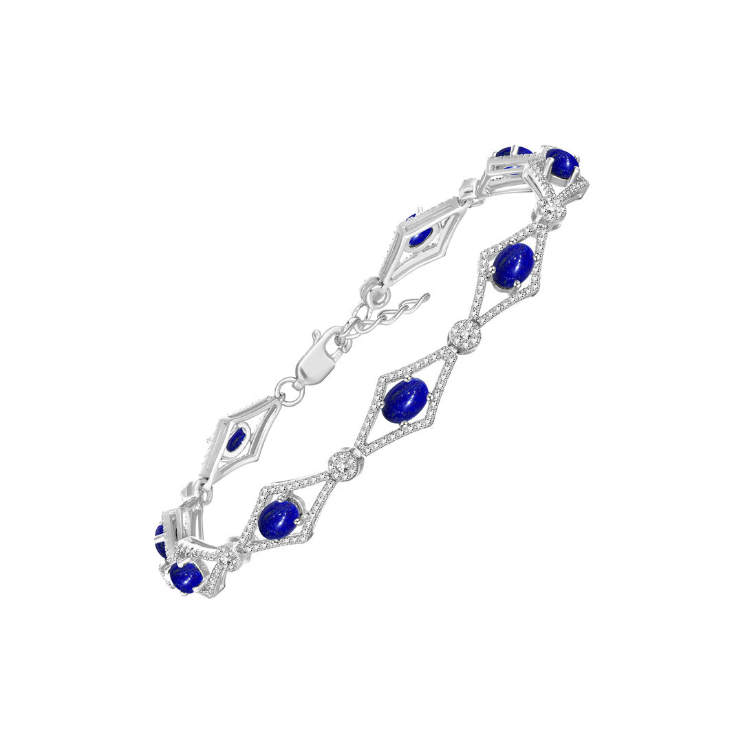 RYLOS Women's 925 Sterling Silver Tennis Bracelet - Gemstone & Diamonds - Adjustable to Fit 7-8" Wrist - 9 Beautiful 6X4MM Birthstone Options - Stunning Jewelry for Women - Friendship Bracelets