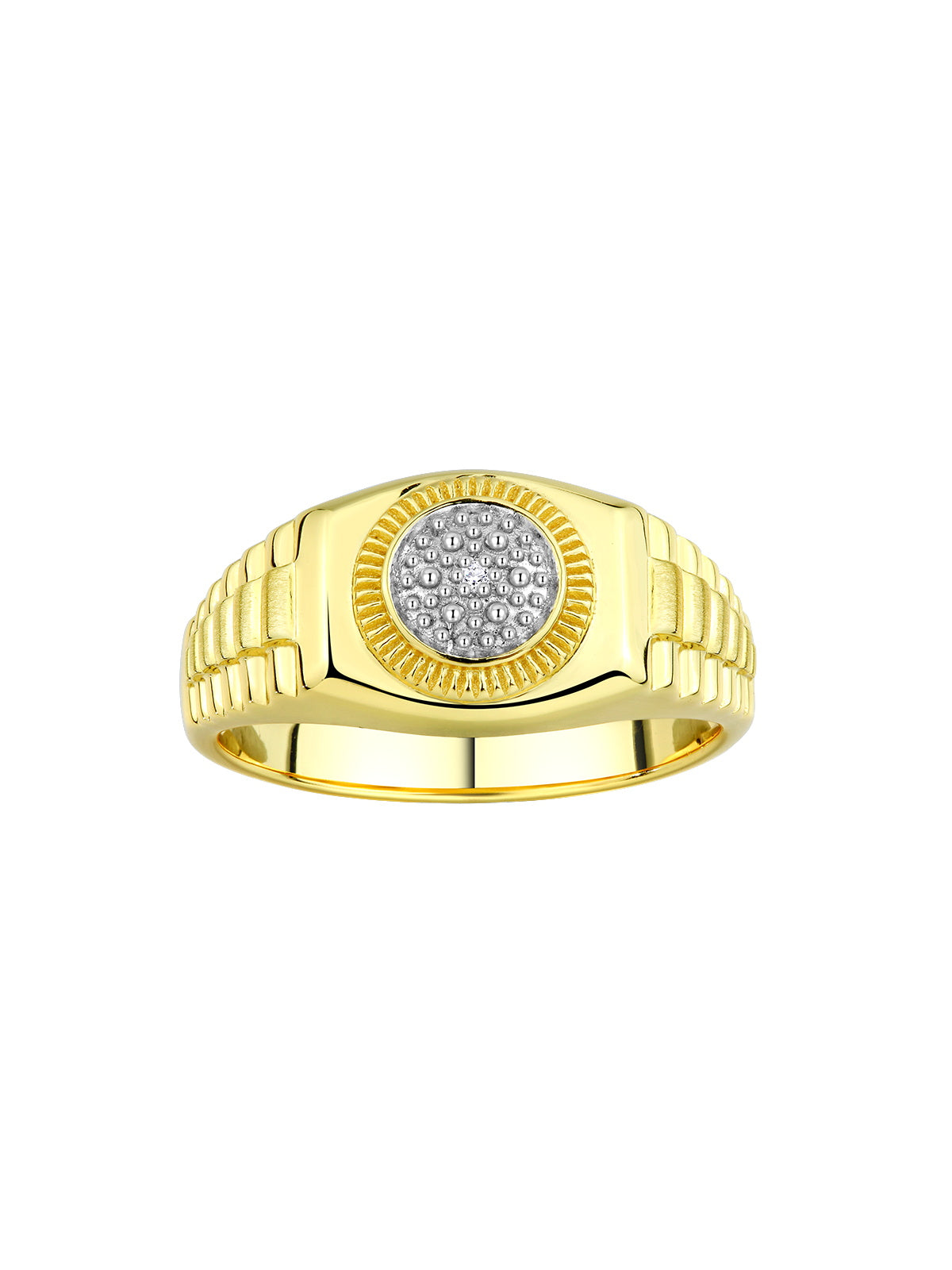 RYLOS Ring 14K Yellow Gold or 14K White Gold Diamond Ring. Explore gold rings, designer-inspired luxury in sizes 6-13.