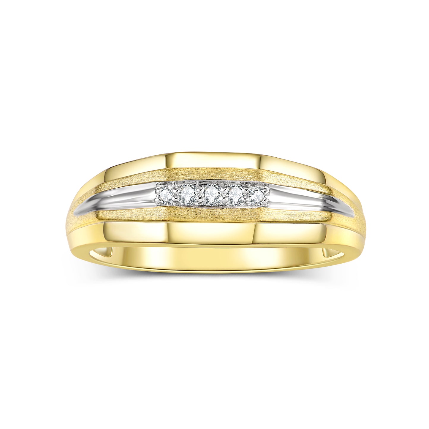 RYLOS His and Hers Diamond Wedding Bands – Sterling Silver or Gold-Plated, Sizes 6-13