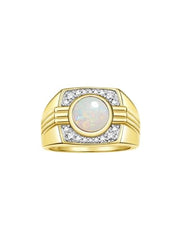 Rylos Mens Rings Yellow Gold Plated Silver Designer Round Gemstone & Sparkling Diamond Ring Color Stone Birthstone Rings For Men, Men's Rings, Silver Rings, Sizes 8-13