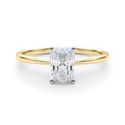 Rylos 14K White/Rose/Yellow Gold Solitaire Set Solitaire Set Engagement Ring | Radiant Cut | Certified Lab Grown Diamond Ring | VS-SI Quality | Available in Size 5-10