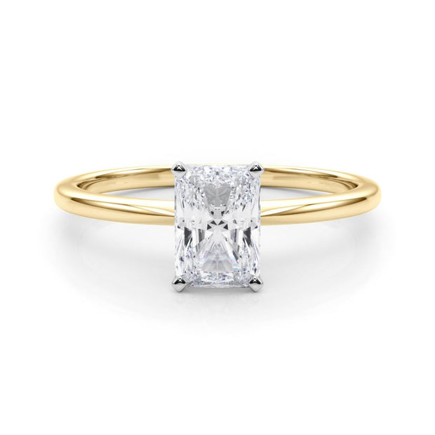 Rylos 14K White/Rose/Yellow Gold Solitaire Set Solitaire Set Engagement Ring | Radiant Cut | Certified Lab Grown Diamond Ring | VS-SI Quality | Available in Size 5-10