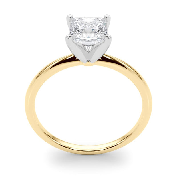 Rylos 14K White/Rose/Yellow Gold Solitaire Set Solitaire Set Engagement Ring | Princess Cut | Certified Lab Grown Diamond Ring | VS-SI Quality | Available in Size 5-10