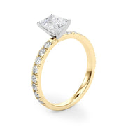 Rylos 14K White/Rose/Yellow Gold Engagement Rings | Emerald Cut | Certified Lab Grown Diamond Ring | VS-SI Quality | Available in Size 5-10