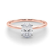 Rylos 14K White/Rose/Yellow Gold Solitaire Set Solitaire Set Engagement Ring | Oval Cut | Certified Lab Grown Diamond Ring | VS-SI Quality | Available in Size 5-10