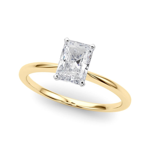 Rylos 14K White/Rose/Yellow Gold Solitaire Set Solitaire Set Engagement Ring | Radiant Cut | Certified Lab Grown Diamond Ring | VS-SI Quality | Available in Size 5-10