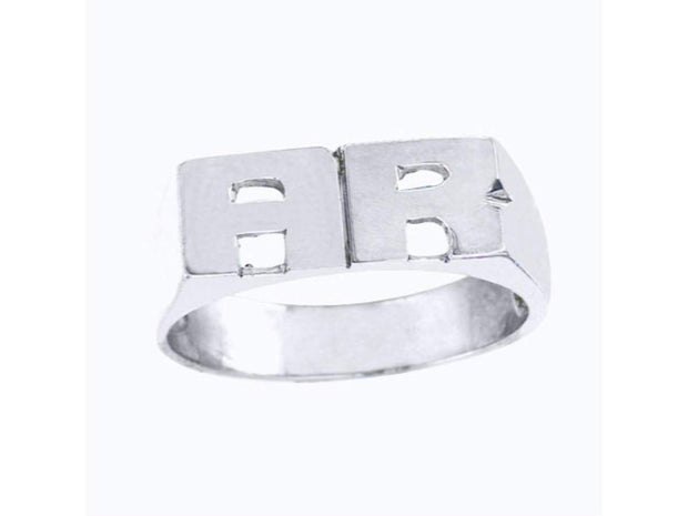 Rylos Rings For Women Jewelry For Women & Men 925 Sterling Silver or Yellow Gold Plated Silver Personalized Initial Ring - Name Ring Unisex Block Style 6mm Special Order, Made to Order Ring