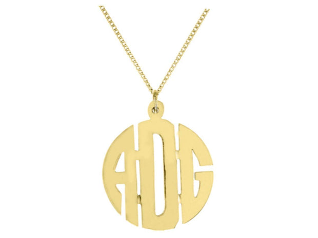 Rylos Necklaces For Women Gold Necklaces for Women & Men 14K Yellow Gold or White Gold Monogram Necklace Personalized 25mm Special Order, Made to Order Necklace