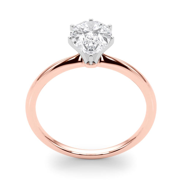 Rylos 14K White/Rose/Yellow Gold Solitaire Set Solitaire Set Engagement Ring | Pear Cut | Certified Lab Grown Diamond Ring | VS-SI Quality | Available in Size 5-10