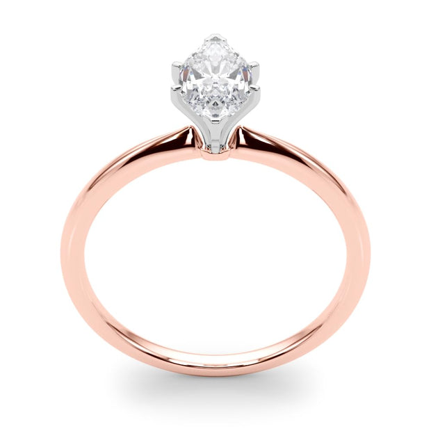 Rylos 14K White/Rose/Yellow Gold Solitaire Set Solitaire Set Engagement Ring | Marquise Cut | Certified Lab Grown Diamond Ring | VS-SI Quality | Available in Size 5-10