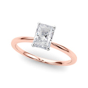 Rylos 14K White/Rose/Yellow Gold Solitaire Set Solitaire Set Engagement Ring | Radiant Cut | Certified Lab Grown Diamond Ring | VS-SI Quality | Available in Size 5-10