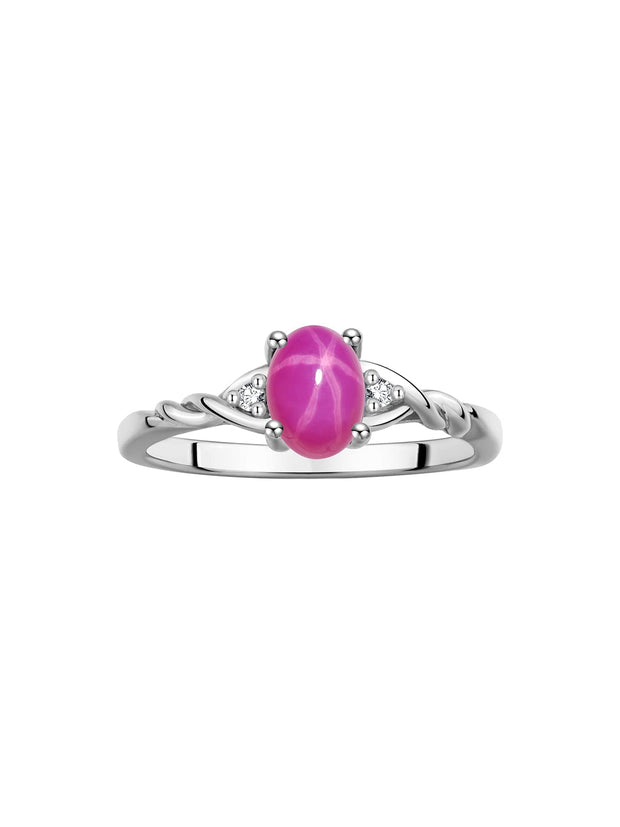 RYLOS Sterling Silver Classic Birthstone Ring - 7X5MM Oval Gemstone & Diamonds - Women's Jewelry, Sizes 5-10