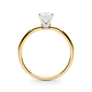 Rylos 14K White/Rose/Yellow Gold Solitaire Set Solitaire Set Engagement Ring | Oval Cut | Certified Lab Grown Diamond Ring | VS-SI Quality | Available in Size 5-10