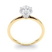 Rylos 14K White/Rose/Yellow Gold Solitaire Set Solitaire Set Engagement Ring | Pear Cut | Certified Lab Grown Diamond Ring | VS-SI Quality | Available in Size 5-10