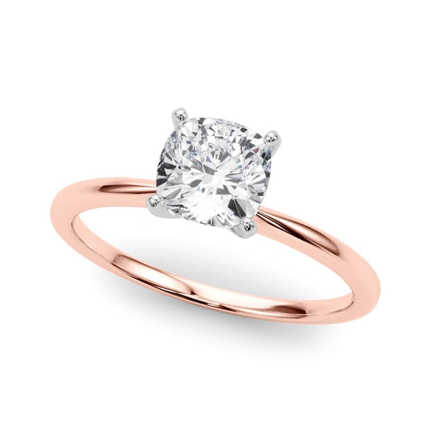 Rylos 14K White/Rose/Yellow Gold Solitaire Set Solitaire Set Engagement Ring | Cushion Cut | Certified Lab Grown Diamond Ring | VS-SI Quality | Available in Size 5-10