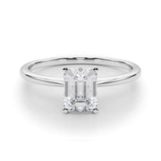 Rylos 14K White/Rose/Yellow Gold Solitaire Set Solitaire Set Engagement Ring | Emerald Cut | Certified Lab Grown Diamond Ring | VS-SI Quality | Available in Size 5-10