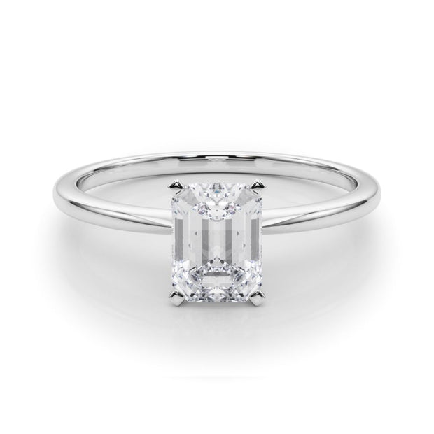 Rylos 14K White/Rose/Yellow Gold Solitaire Set Solitaire Set Engagement Ring | Emerald Cut | Certified Lab Grown Diamond Ring | VS-SI Quality | Available in Size 5-10