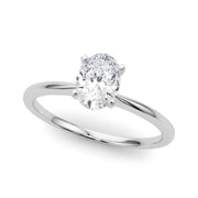 Rylos 14K White/Rose/Yellow Gold Solitaire Set Solitaire Set Engagement Ring | Oval Cut | Certified Lab Grown Diamond Ring | VS-SI Quality | Available in Size 5-10