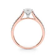 Rylos 14K White/Rose/Yellow Gold Prong Set Prong Set Engagement Ring | Marquise Cut | Certified Lab Grown Diamond Ring | VS-SI Quality | Available in Size 5-10