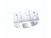 Rylos Rings For Women Jewelry For Women & Men 925 Sterling Silver or Yellow Gold Plated Silver Personalized Initial Ring - Name Ring Unisex Block Style 8mm Special Order, Made to Order Ring