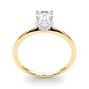 Rylos 14K White/Rose/Yellow Gold Solitaire Set Solitaire Set Engagement Ring | Emerald Cut | Certified Lab Grown Diamond Ring | VS-SI Quality | Available in Size 5-10