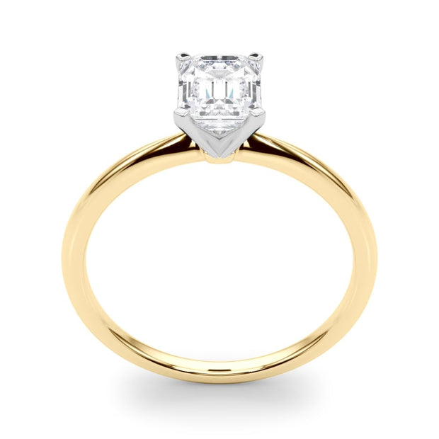 Rylos 14K White/Rose/Yellow Gold Solitaire Set Solitaire Set Engagement Ring | Emerald Cut | Certified Lab Grown Diamond Ring | VS-SI Quality | Available in Size 5-10