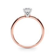 Rylos 14K White/Rose/Yellow Gold Solitaire Set Solitaire Set Engagement Ring | Emerald Cut | Certified Lab Grown Diamond Ring | VS-SI Quality | Available in Size 5-10