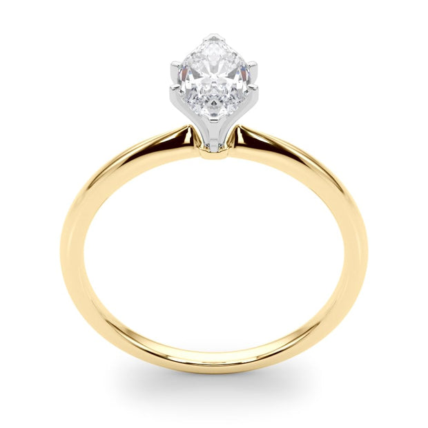 Rylos 14K White/Rose/Yellow Gold Solitaire Set Solitaire Set Engagement Ring | Marquise Cut | Certified Lab Grown Diamond Ring | VS-SI Quality | Available in Size 5-10