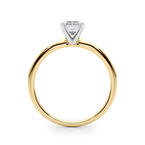 Rylos 14K White/Rose/Yellow Gold Solitaire Set Solitaire Set Engagement Ring | Emerald Cut | Certified Lab Grown Diamond Ring | VS-SI Quality | Available in Size 5-10