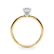 Rylos 14K White/Rose/Yellow Gold Solitaire Set Solitaire Set Engagement Ring | Emerald Cut | Certified Lab Grown Diamond Ring | VS-SI Quality | Available in Size 5-10