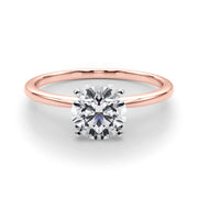 Rylos 14K White/Rose/Yellow Gold Solitaire Set Solitaire Set Engagement Ring | Round Cut | Certified Lab Grown Diamond Ring | VS-SI Quality | Available in Size 5-10