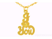 Rylos Necklaces For Women Gold Necklaces for Women & Men 14K Yellow Gold or White GoldSpecial Order, Made to Order I LOVE YOU Heart Pendant Hand Carved Necklace