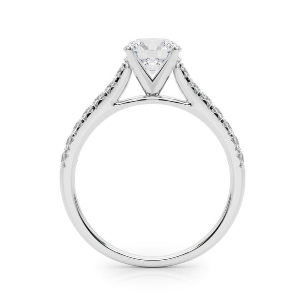 Rylos 14K White/Rose/Yellow Gold Engagement Ring Prong Set | Round Cut | Certified Lab Grown Diamond Ring | VS-SI Quality | Available in Size 5-10