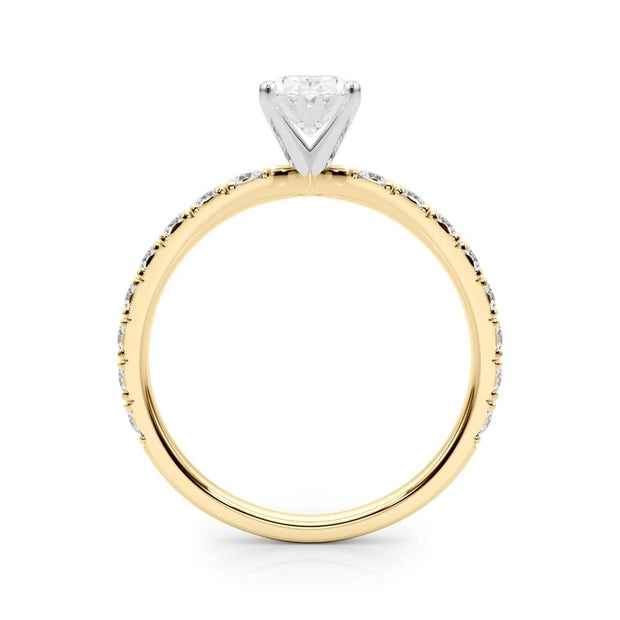 Rylos 14K White/Rose/Yellow Gold Engagement Rings | Oval Cut | Certified Lab Grown Diamond Ring | VS-SI Quality | Available in Size 5-10