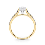 Rylos 14K White/Rose/Yellow Gold Prong Set Prong Set Engagement Ring | Marquise Cut | Certified Lab Grown Diamond Ring | VS-SI Quality | Available in Size 5-10