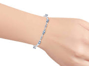 Rylos Bracelets for Women 925 Sterling Silver XOXO Hugs & Kisses Tennis Bracelet Gemstone & Genuine Diamonds Adjustable to Fit 7"-8" Wrist, 10 Gorgeous 6X4MM Jewelry for Women Friendship Bracelets