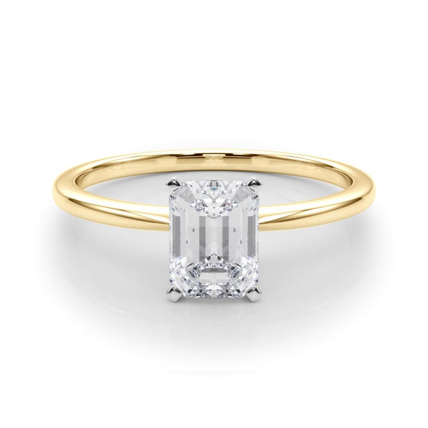 Rylos 14K White/Rose/Yellow Gold Solitaire Set Solitaire Set Engagement Ring | Emerald Cut | Certified Lab Grown Diamond Ring | VS-SI Quality | Available in Size 5-10