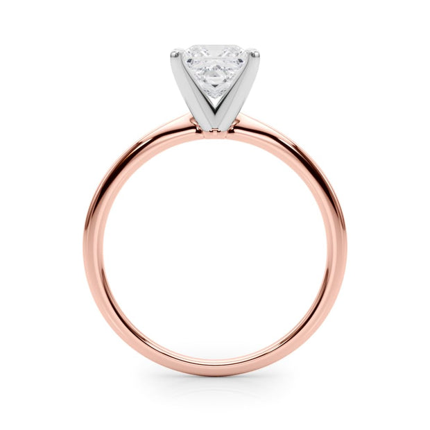 Rylos 14K White/Rose/Yellow Gold Solitaire Set Solitaire Set Engagement Ring | Princess Cut | Certified Lab Grown Diamond Ring | VS-SI Quality | Available in Size 5-10