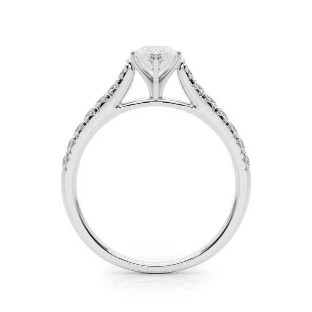 Rylos 14K White/Rose/Yellow Gold Prong Set Prong Set Engagement Ring | Marquise Cut | Certified Lab Grown Diamond Ring | VS-SI Quality | Available in Size 5-10