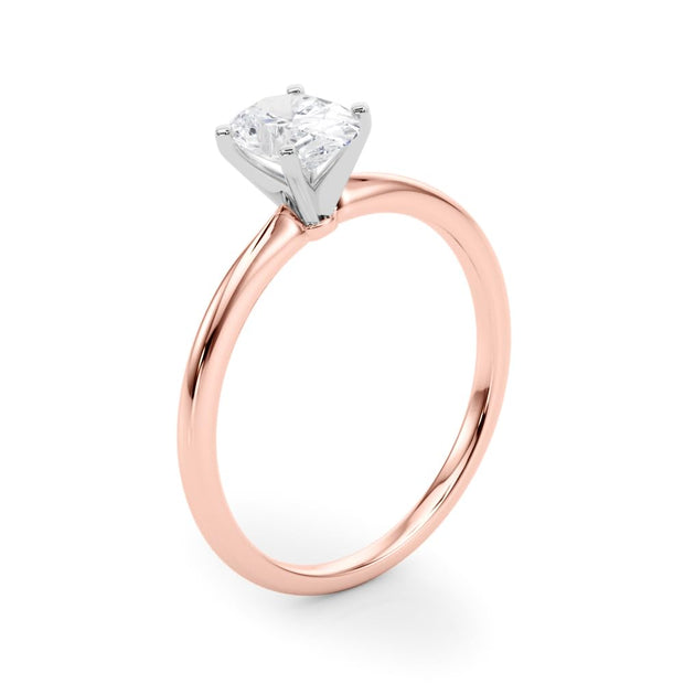 Rylos 14K White/Rose/Yellow Gold Solitaire Set Solitaire Set Engagement Ring | Oval Cut | Certified Lab Grown Diamond Ring | VS-SI Quality | Available in Size 5-10