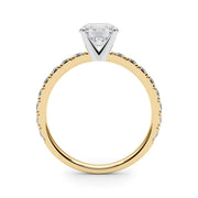 Rylos 14K White/Rose/Yellow Gold Engagement Rings | Round Cut | Certified Lab Grown Diamond Ring | VS-SI Quality | Available in Size 5-10