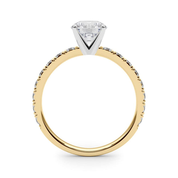 Rylos 14K White/Rose/Yellow Gold Engagement Rings | Round Cut | Certified Lab Grown Diamond Ring | VS-SI Quality | Available in Size 5-10