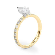 Rylos 14K White/Rose/Yellow Gold Engagement Rings | Marquise Cut | Certified Lab Grown Diamond Ring | VS-SI Quality | Available in Size 5-10