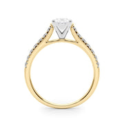 Rylos 14K White/Rose/Yellow Gold Prong Set Prong Set Engagement Ring | Oval Cut | Certified Lab Grown Diamond Ring | VS-SI Quality | Available in Size 5-10