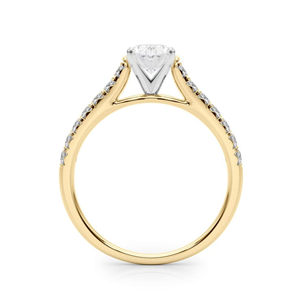 Rylos 14K White/Rose/Yellow Gold Prong Set Prong Set Engagement Ring | Oval Cut | Certified Lab Grown Diamond Ring | VS-SI Quality | Available in Size 5-10