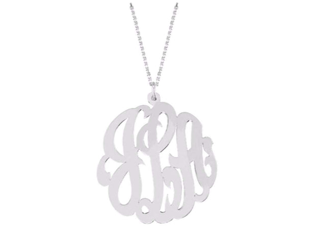 Rylos Necklaces For Women Gold Necklaces for Women & Men 14K White Gold or Yellow Gold Monogram Necklace Personalized 45mm Special Order, Made to Order Super Large Necklace