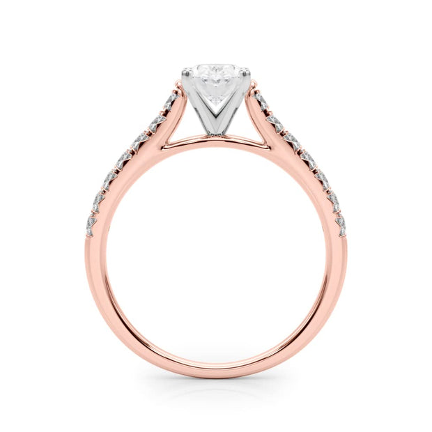 Rylos 14K White/Rose/Yellow Gold Prong Set Prong Set Engagement Ring | Oval Cut | Certified Lab Grown Diamond Ring | VS-SI Quality | Available in Size 5-10