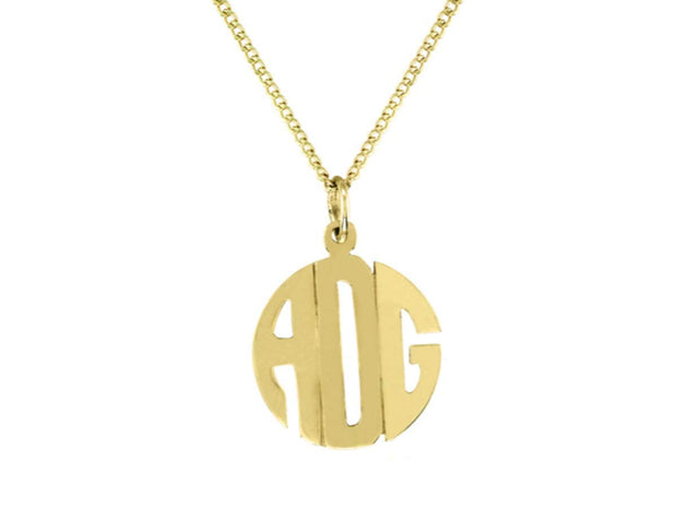 RYLOS Necklaces For Women Gold Necklaces for Women & Men 14K White Gold or Yellow Gold Monogram Necklace Personalized 15mm Special Order, Made to Order Necklace