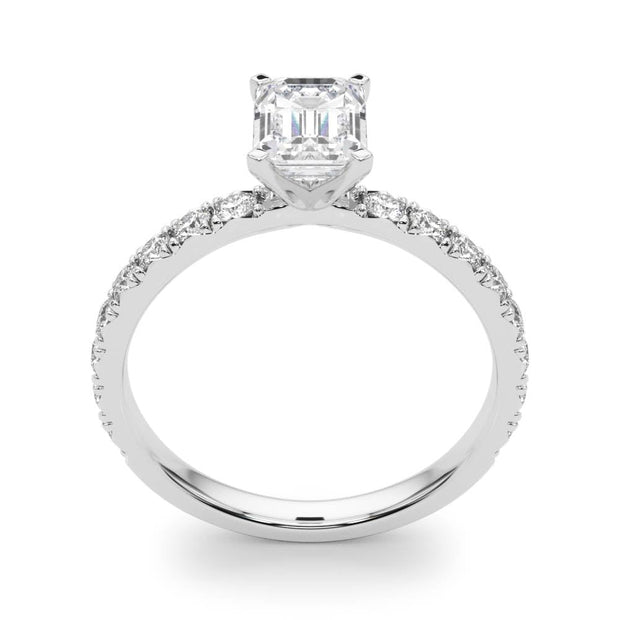 Rylos 14K White/Rose/Yellow Gold Engagement Rings | Emerald Cut | Certified Lab Grown Diamond Ring | VS-SI Quality | Available in Size 5-10