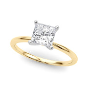 Rylos 14K White/Rose/Yellow Gold Solitaire Set Solitaire Set Engagement Ring | Princess Cut | Certified Lab Grown Diamond Ring | VS-SI Quality | Available in Size 5-10